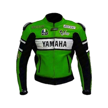 YAMAHA LEATHER JACKET - GREEN Green - £109.50 GBP