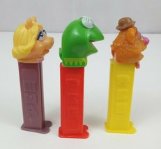 Vintage Lot of 3 Muppets Pez Dispensers Kermit, Fozzy, &amp; Miss Piggy In P... - £8.36 GBP
