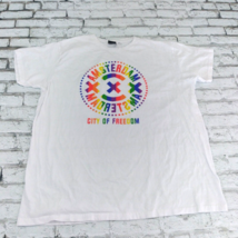 Fox Originals T Shirt Mens 2XL White Rainbow Amsterdam City Of Freedom C... - £15.45 GBP