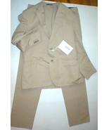 New Mens 42 RG NWT Designer Piombo Suit Beige Tan Italy 54 Cotton 36 35 ... - £1,146.68 GBP