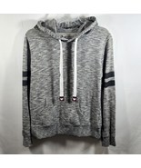 Reflex Women&#39;s Size L &#39;LOVE&#39; Pullover Hoody Gray &amp; Black Stripe - $348.17 MXN