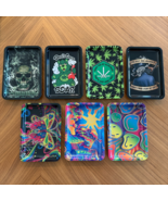 Metal Rolling Tray Tobacco Cigarette Plate Approx. 7&quot; x 5&quot; YOU PICK THE ... - $214.08 MXN