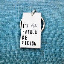 I&#39;d Rather Be Hiking Keychain, Gift for Hiker, Hiking Gifts, Hiking Keyc... - £8.64 GBP