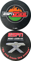 Espn Zone Vintage Official Hockey Puck- Lesson #37 &quot;No One Irons The Crease&quot; - £15.94 GBP