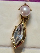 Crystal &amp; Faux Pearl earings.C.1995 - $15.00