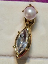 Crystal &amp; Faux Pearl earings.C.1995 - £11.79 GBP