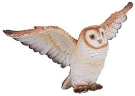 Realistic Woodlands Wildlife Common Barn Owl Bird Spreading Its Wings St... - £19.12 GBP