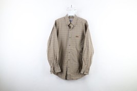 Vintage Carhartt Mens Small Faded Spell Out Collared Button Down Shirt Plaid - £31.61 GBP