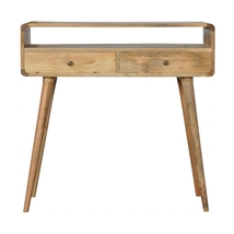 Artisan Furniture Curved Oak-ish Console Table Wholesale - £271.78 GBP