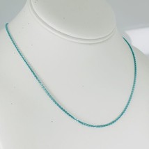 18.5" Tiffany & Co Sparkler Blue Coated Silver Enamel Chain Necklace 2.5mm Links - $649.00
