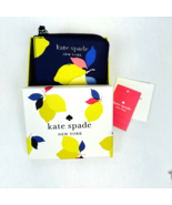 Kate Spade Wallet Lemon Zest Cameron Large Bifold Navy Blue 4.25 x 4&quot; Boxed - $1,404.00 MXN