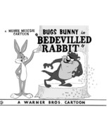 Warner Bros.&quot;BEDEVILLED RABBIT&quot; Bugs Bunny Tasmanian Devil Animation Gic... - £194.69 GBP