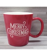 Hallmark &quot;Merry Christmas&quot; 16 oz. Coffee Mug Cup Red &amp; White - £11.51 GBP