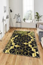 LaModaHome Area Rug Non-Slip - Pink Geometric Soft Machine Washable Bedroom Rugs - £25.53 GBP+