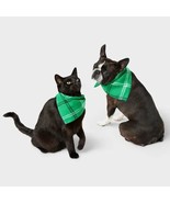 (4) Wondershop Green Plaid Matching Family Cat and Dog Bandana OS - $34.19 CAD