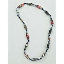 Vintage Colorful Choker Necklace Beads Beaded Hippie Boho Bohemian Style - £11.68 GBP