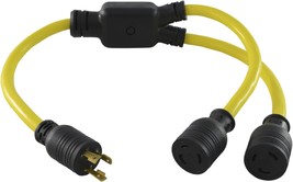 Generator Y Adapter, Conntek 3-Feet, 30-Amp L5-30P Plug To (2) 30-Amp, 30R - $57.96