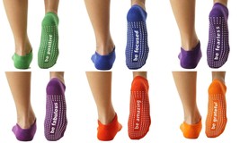 Rainbow 6-Pack: Non-slip yoga grip socks for women - Head-to-Socks Brand - $39.99