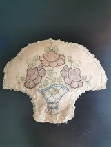 VTG Mushroom Shape Decorative Pillow w/ Floral Pattern for Living room/B... - $27.16 CAD