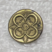 Victorian Gold Tone Flower Rope Star Dress Button 1/2 inch - $8.42