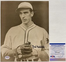 Carl Hubbell (d. 1988) Signed Autographed Glossy 8x10 Photo NY Giants - PSA/DNA  - £62.84 GBP