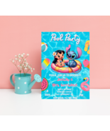 Lilo &amp; Stitch Pool Birthday Invitation | Tropical Party Fun - $3.50