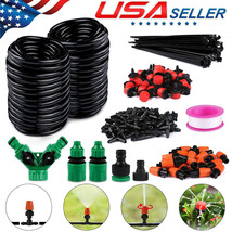 100Ft Drip Irrigation System Plant Lawn Garden Watering Hose Spray Sprin... - £30.66 GBP