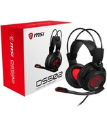 Msi Ds502 Gaming Headset, Red Led Lighting, Pc.Mac, Intelligent Vibration - £46.98 GBP