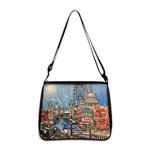 London Landscape / Eiffel Tower Print Shoulder Bag for Travel Women Handbags Lei - £19.68 GBP