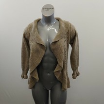 Scent of Woman Beige Open Cable Knit Cardigan Sweater Size Medium - £9.19 GBP