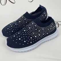 Crystal Breathable Mesh Sneaker Shoes for Women Comfortable Soft Bottom ... - £20.54 GBP