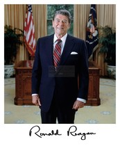 President Ronald Reagan Official Portrait Autographed 8X10 Photo - £6.67 GBP