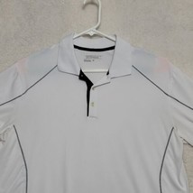Nike Golf Polo Shirt Mens Large Dri Fit White Short Sleeve Tour performance - $27.87
