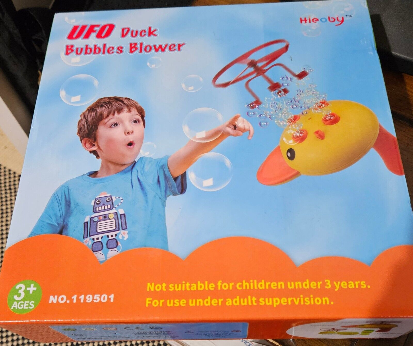 Bubble Machine For Kids UFO Flying Duck bubble blower Kids Toy ages 3+ ~... - $28.00