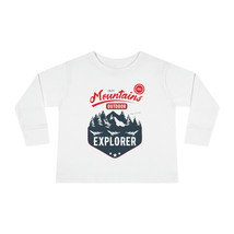 Toddler Long Sleeve Tee: Mountains Outdoor Explorer, 100% Natural, Combe... - $27.81