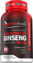 Herbtonics High Strength Ginseng Korean Red Panax Extract for Men &amp; Women - £47.19 GBP