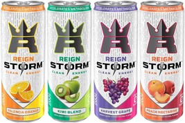 REIGN Storm Clean Energy Drink 4 Flavor Variety Pack 12 Fl Oz Cans Pack ... - £27.90 GBP
