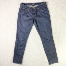Lucky Brand Charlie Skinny Jean Womens 6 Midrise Stretch Dark Denim Pants 33x30 - £7.63 GBP
