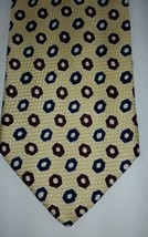 Brooks Brothers Men’s Tie yellow Silk Geometric Gold Design - £9.80 GBP