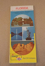 vintage Sunoco DX Sun Oil map of Florida &amp; Metro Miami/Miami Beach 1973 VG+ - £3.54 GBP