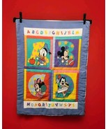 Vintage Dundee Mills Disney Babies ABC Mickey Minnie Quilted Baby Comforter - $1,411.25 MXN