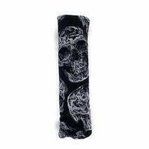Black Gray Grey Skull Skeleton Universal Car SUV Auto Seat Belt Cover, Cushions  - £10.10 GBP
