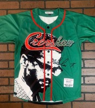 Crenshaw / Malcolm X Vert Headgear Classics Baseball Jersey ~ Jamais Wor... - $69.78