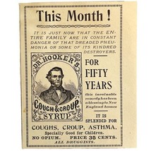 Dr Hooker&#39;s Cough Croup Syrup Medicine 1894 Advertisement Victorian ADBN1hh - $369.57 MXN