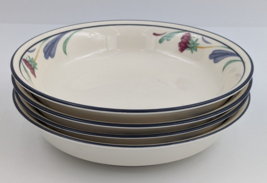 Lenox Poppies on Blue 7.75&quot; Individual Pasta Bowl Set of 4 - £47.07 GBP