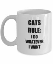 Cats Rule Mug Funny Gift Idea For Novelty Gag Coffee Tea Cup 11 oz - £13.42 GBP+