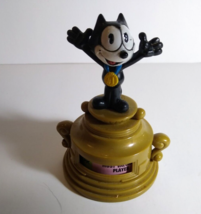 Felix The Cat Desk Figure Revolving Captions Black Kitten Collectible Novelty - $19.00