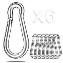 Carabiner-Heavy-Duty 6 Pack 2.5 Small Carabiner-Clips with Strong Spring-Sta... - £18.06 GBP