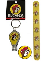 New Lot Buc-ee’s Nail Clippers Bottle Opener Key Chain Double Color Nail File - £9.72 GBP