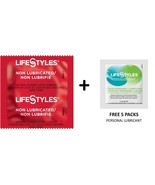 100 CT Lifestyles Non-Lubricated Condoms + FREE 5 Lifestyles lubricant p... - $29.51 CAD